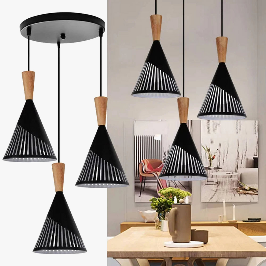 suspension nordique abat-jour industriel moderne design vintage décoratif