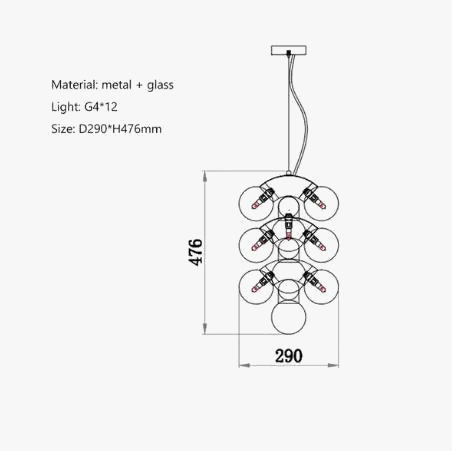 suspension nordique ballon luminaire design pour décoration intérieure