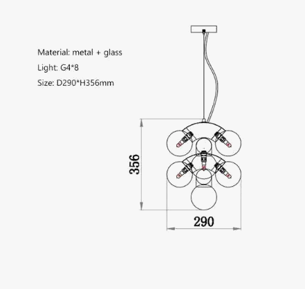 suspension nordique ballon luminaire design pour décoration intérieure