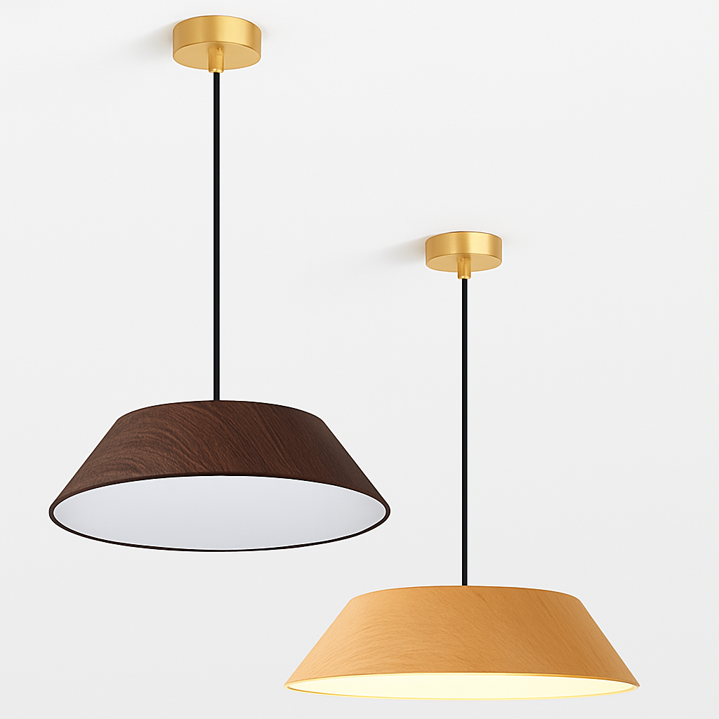 suspension nordique bois design wabi sabi pour café ou art