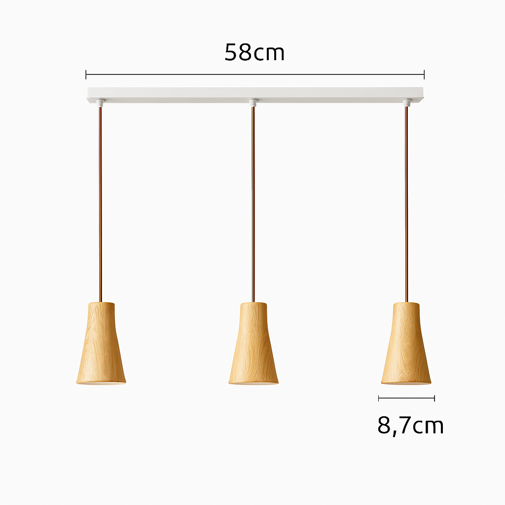Suspension nordique en bois massif créative