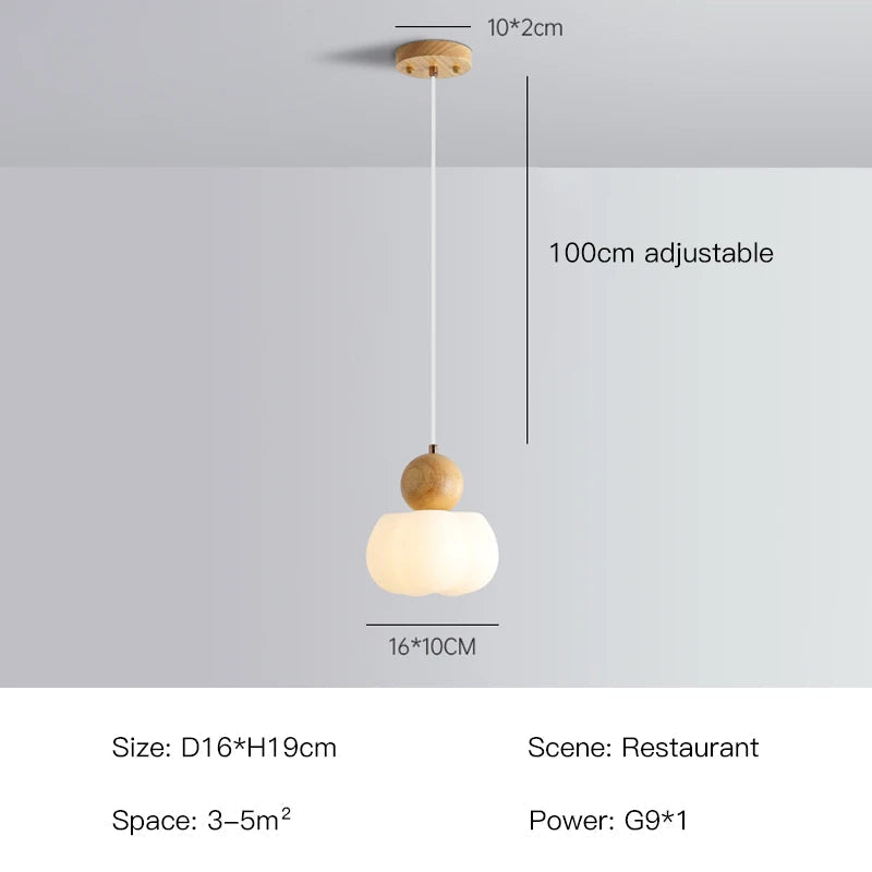 suspension nordique en bois massif pour décoration intérieure