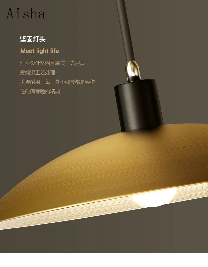 suspension nordique en laiton pour déco de luxe