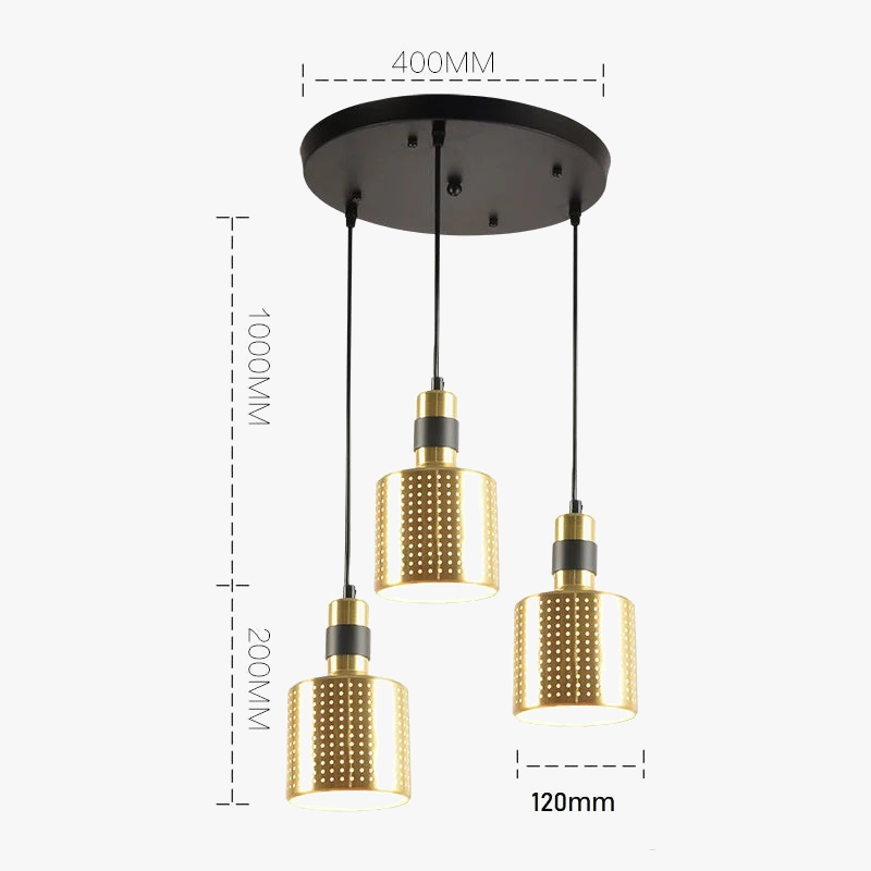 suspension nordique en métal design pour intérieur moderne