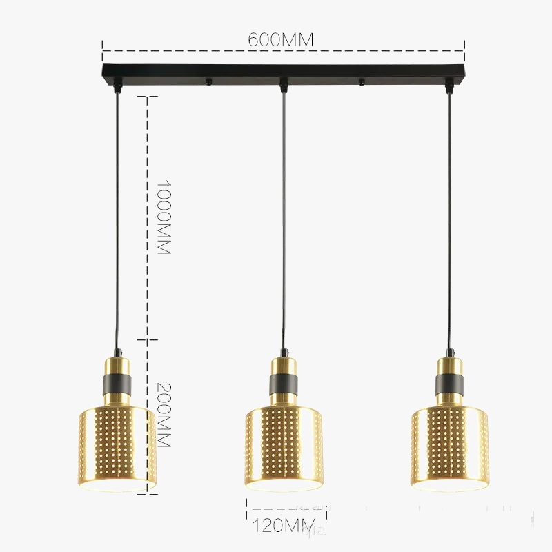 suspension nordique en métal design pour intérieur moderne