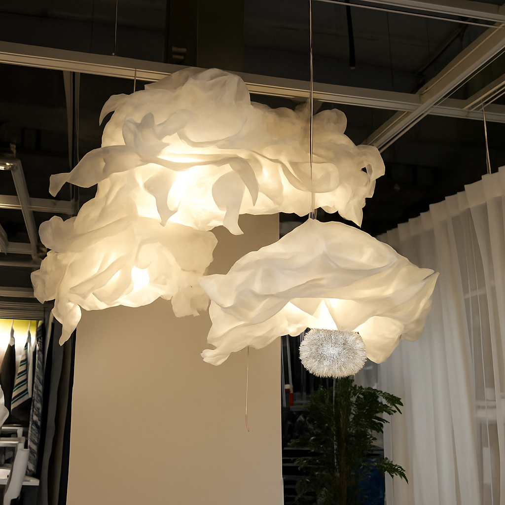 suspension nordique en papier pour noël créative restaurant bricolage nuage