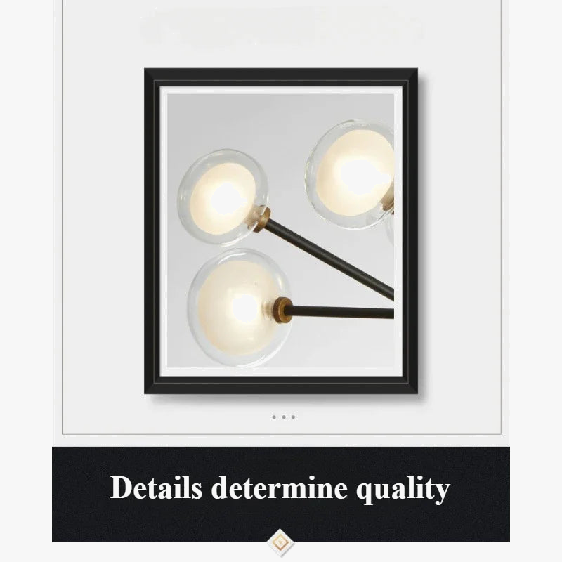 suspension nordique en résine et verre pour décoration moderne
