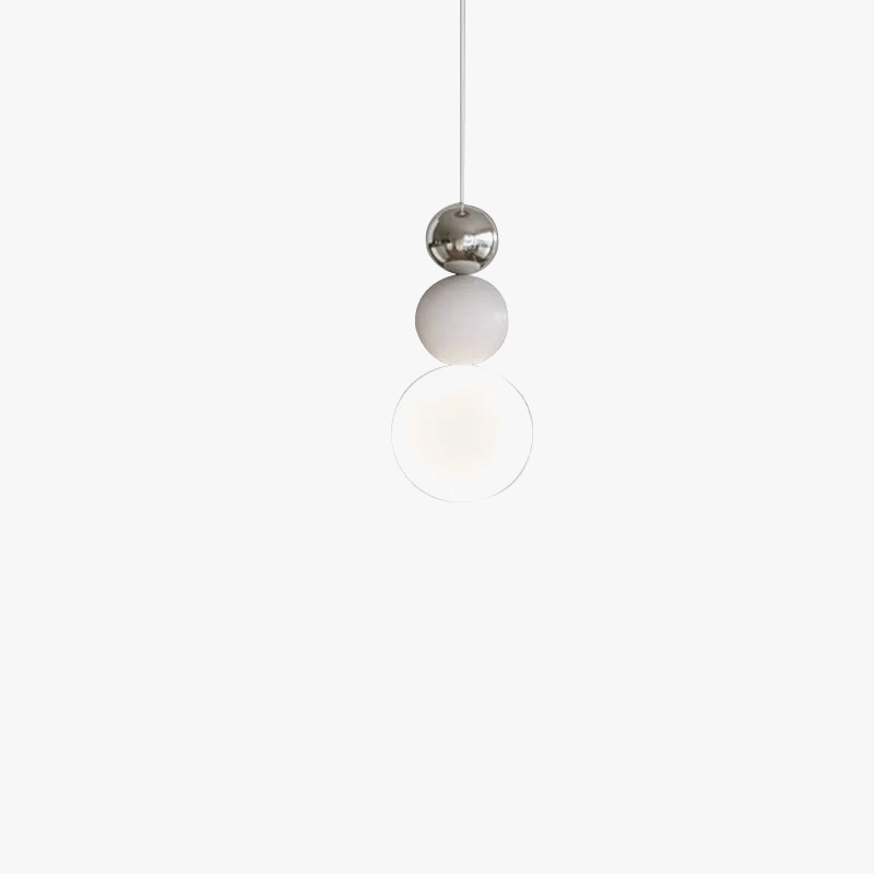 suspension nordique en verre blanc fil réglable luminaire décoratif