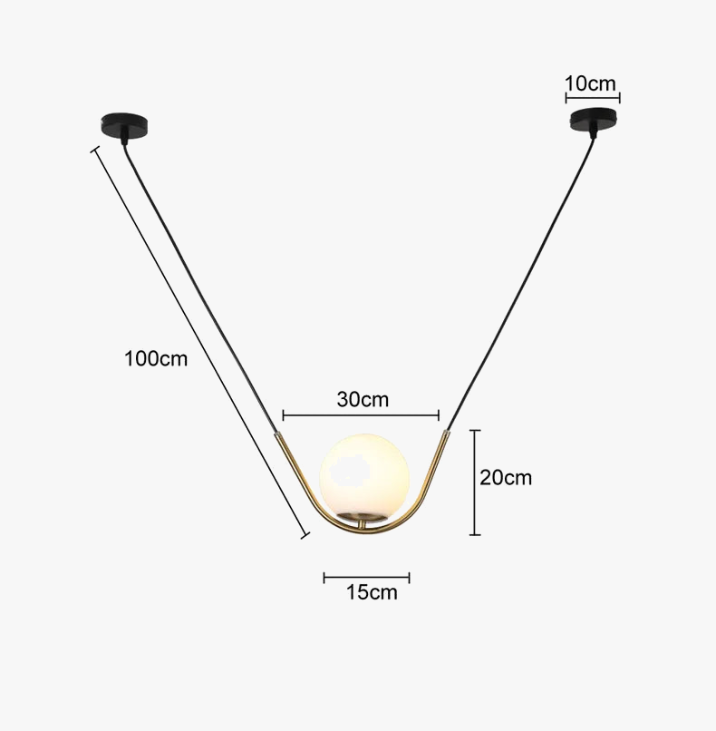 suspension nordique en verre design moderne pour restaurant café magasin