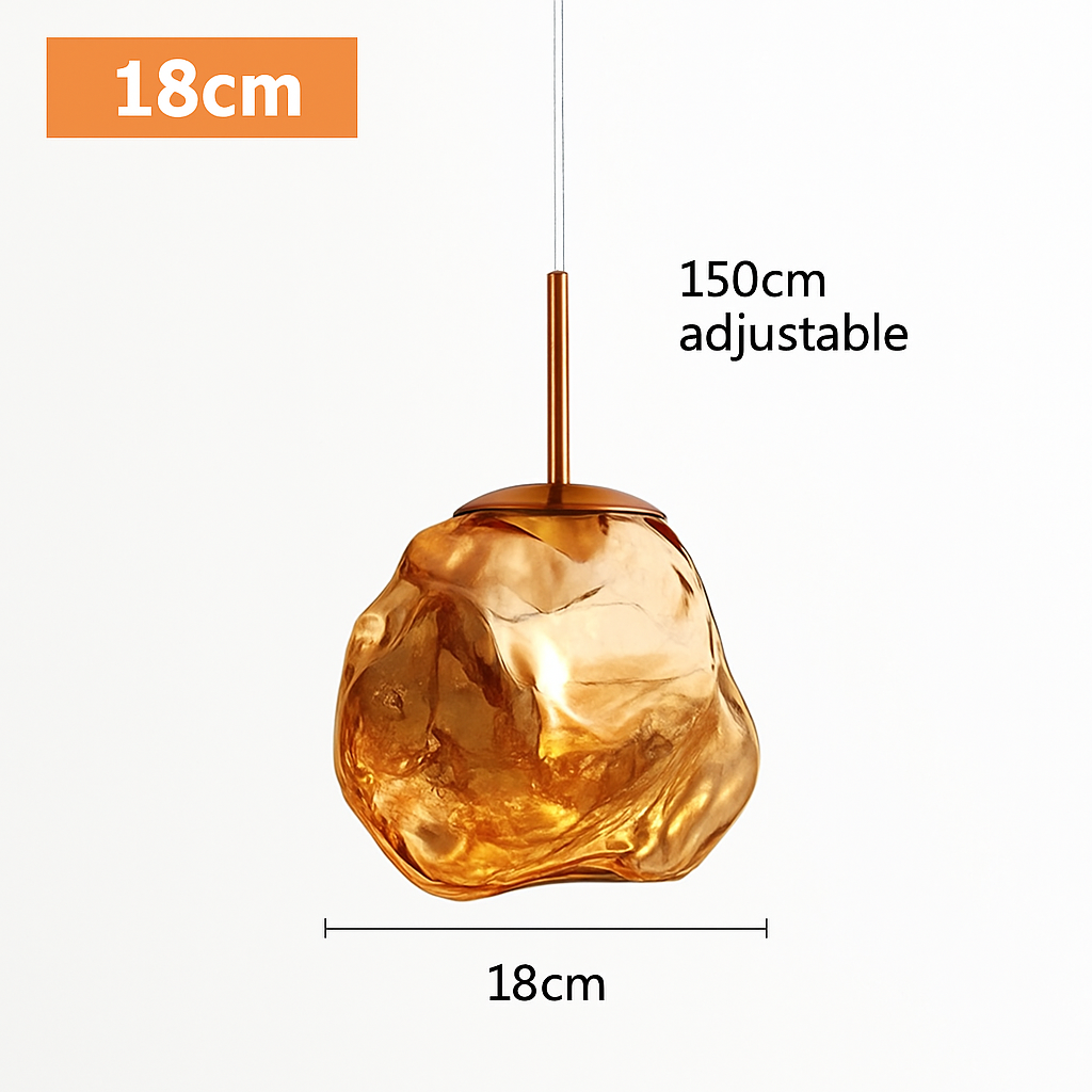 suspension nordique en verre à led décoratif pour intérieur