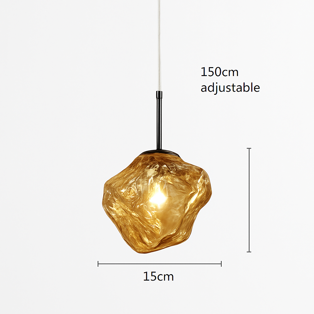 suspension nordique en verre à led décoratif pour intérieur