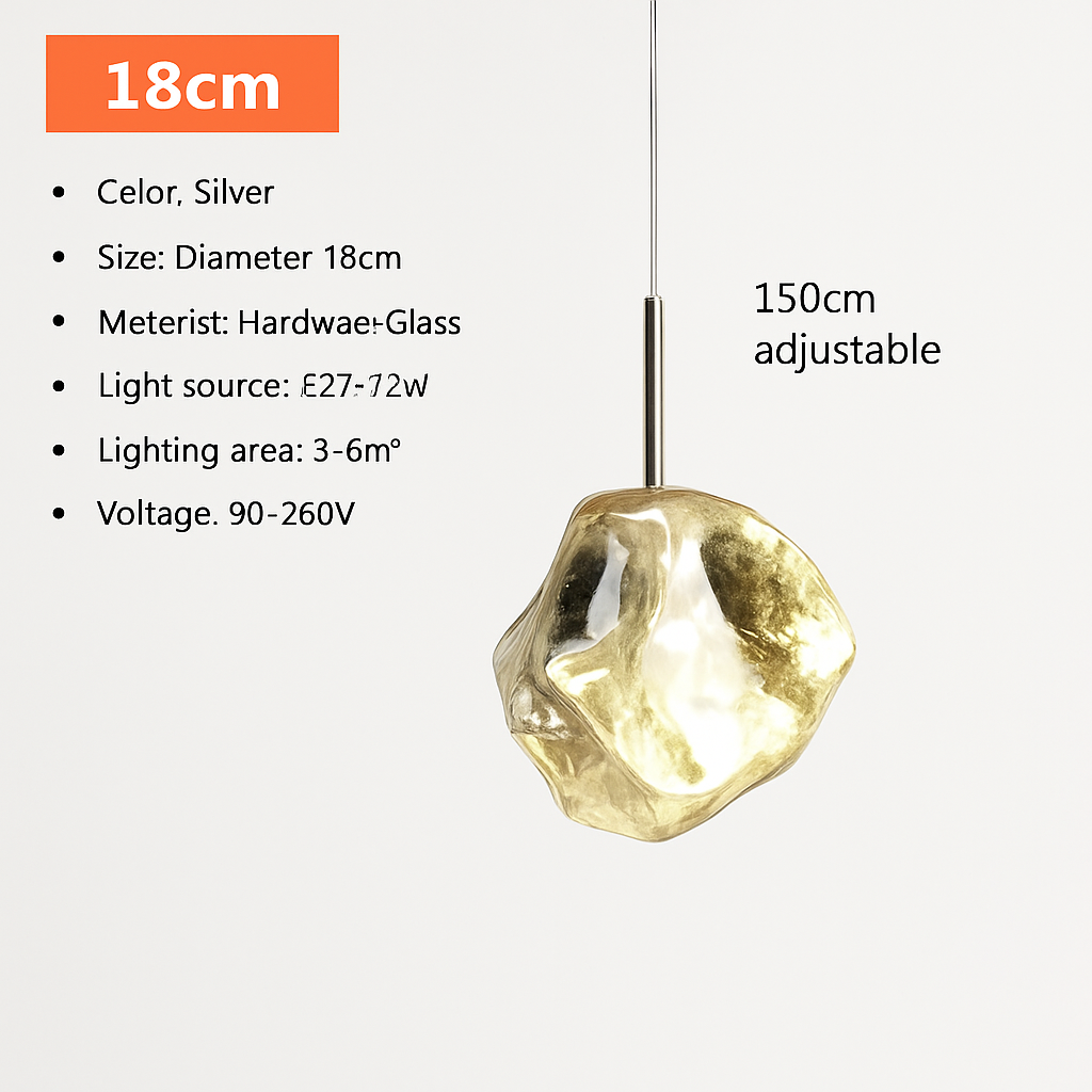 suspension nordique en verre à led décoratif pour intérieur
