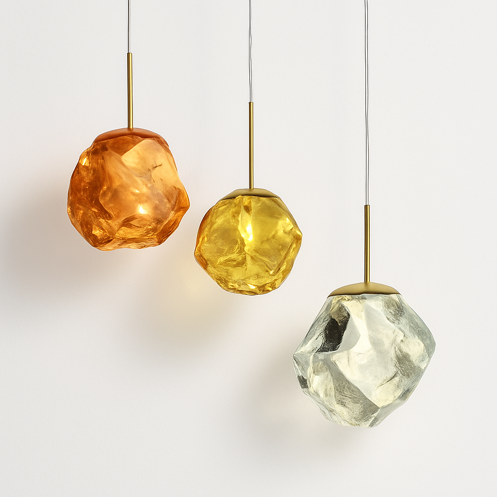 suspension nordique en verre à led décoratif pour intérieur