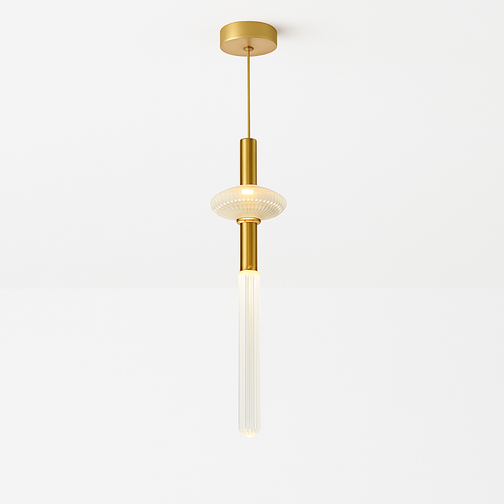 suspension nordique en verre transparent pour éclairage décoratif
