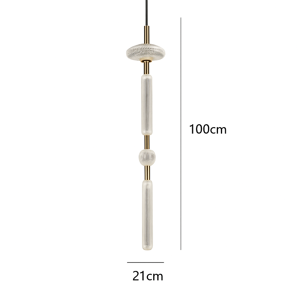 suspension nordique en verre transparent pour éclairage décoratif