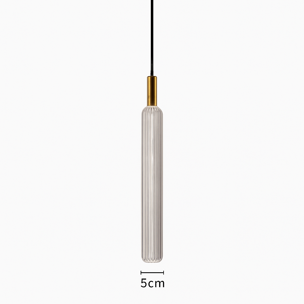 suspension nordique en verre transparent pour éclairage décoratif