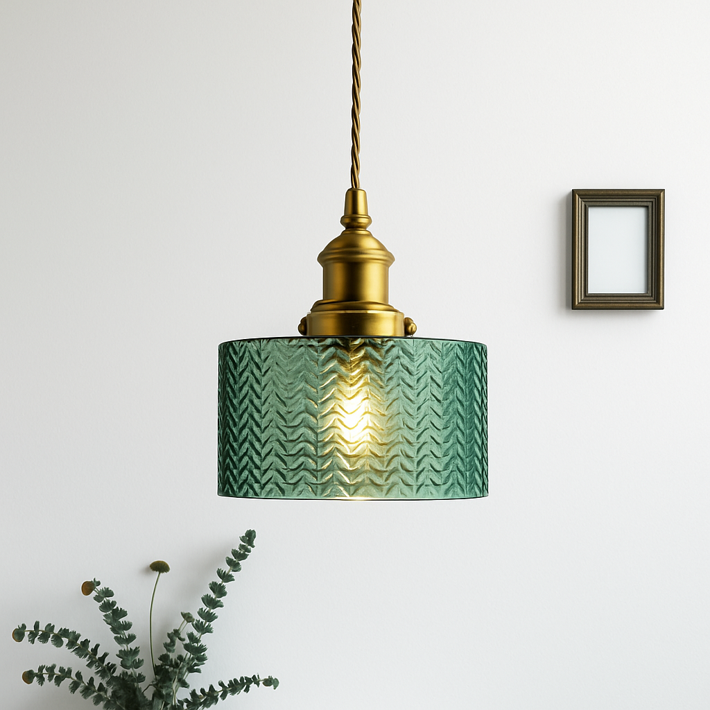 suspension nordique moderne avec abat-jour fleur en verre