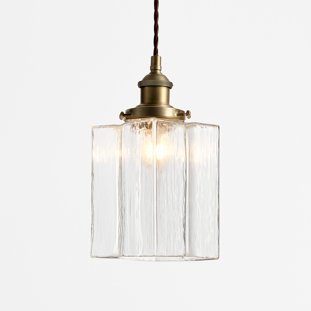 suspension nordique moderne avec abat-jour fleur en verre