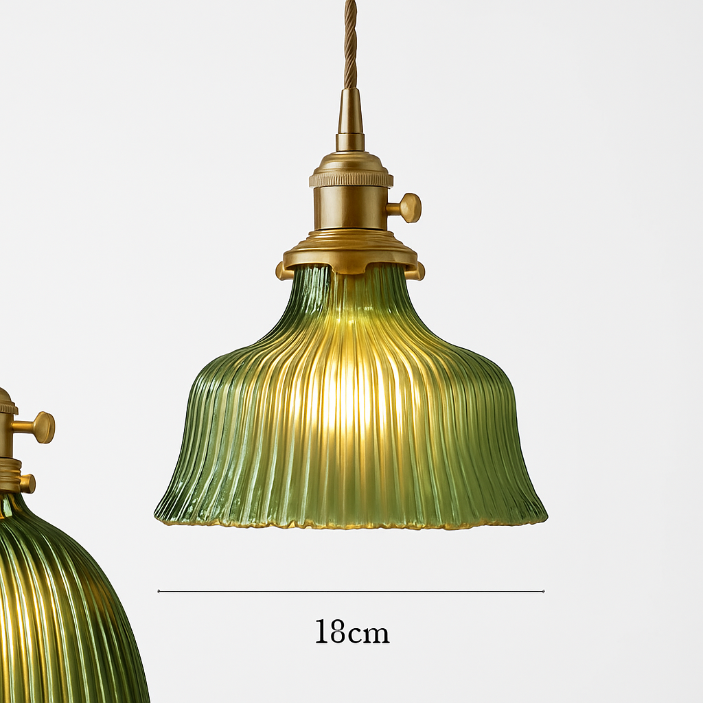 suspension nordique moderne avec abat-jour fleur en verre
