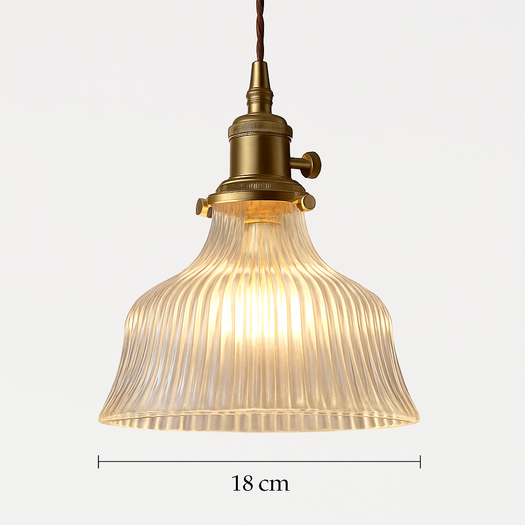 suspension nordique moderne avec abat-jour fleur en verre