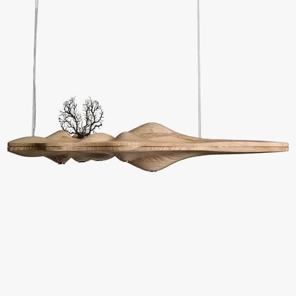 suspension nordique moderne en bois et résine décorative