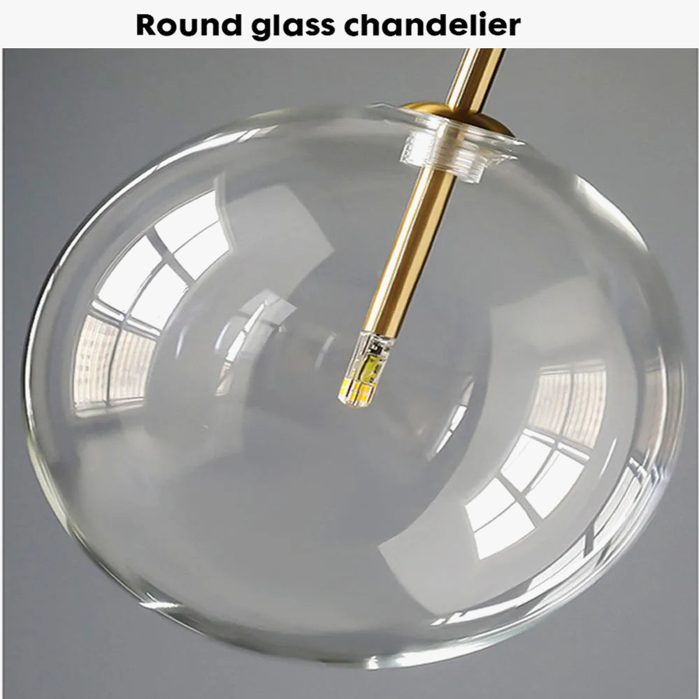 Suspension nordique moderne en verre clair