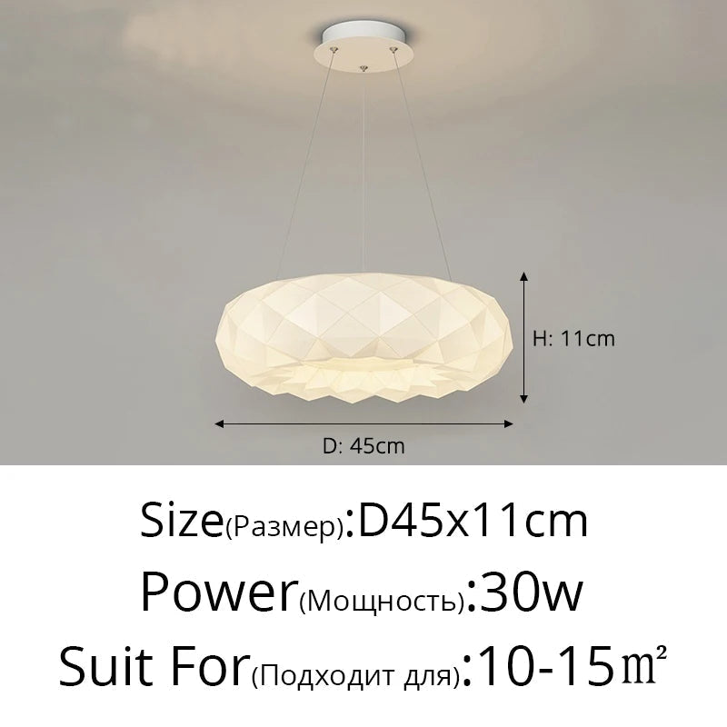 suspension nordique moderne à leds pour décoration intérieure créative