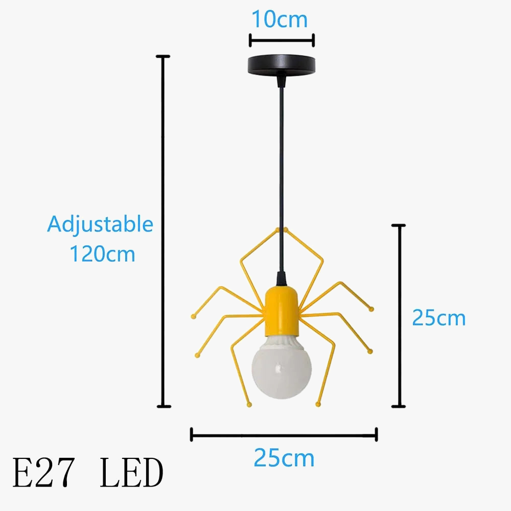 Suspension nordique petit homme araignée lampe suspendue fer balançoire lampes rétro Loft éclairage LED luminaire pour chambre d'enfants café Bar