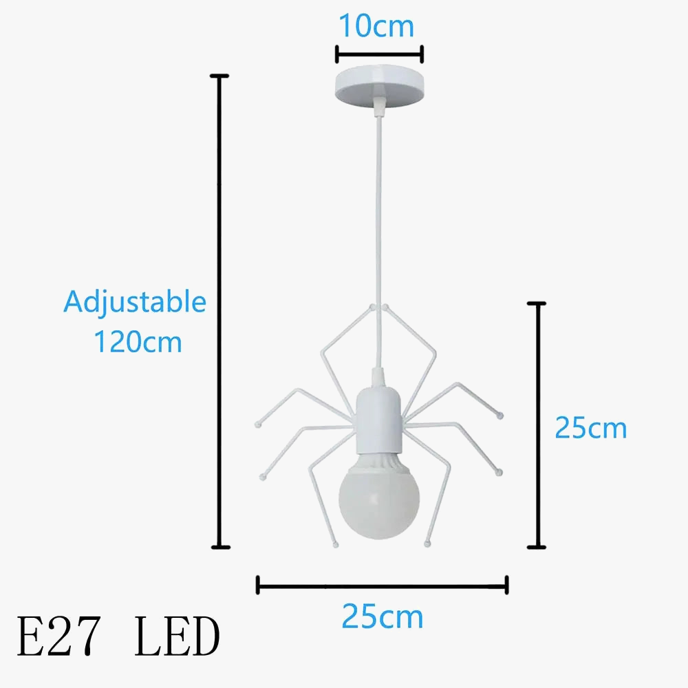 Suspension nordique petit homme araignée lampe suspendue fer balançoire lampes rétro Loft éclairage LED luminaire pour chambre d'enfants café Bar
