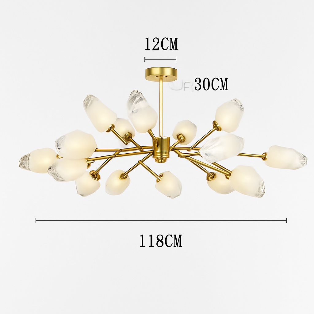 suspension nordique pour éclairage intérieur avec lustre