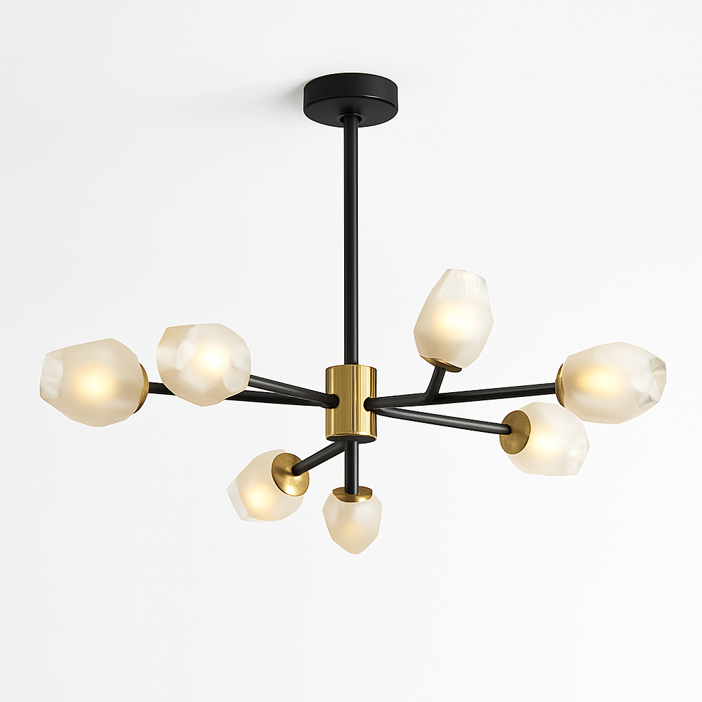 suspension nordique pour éclairage intérieur avec lustre