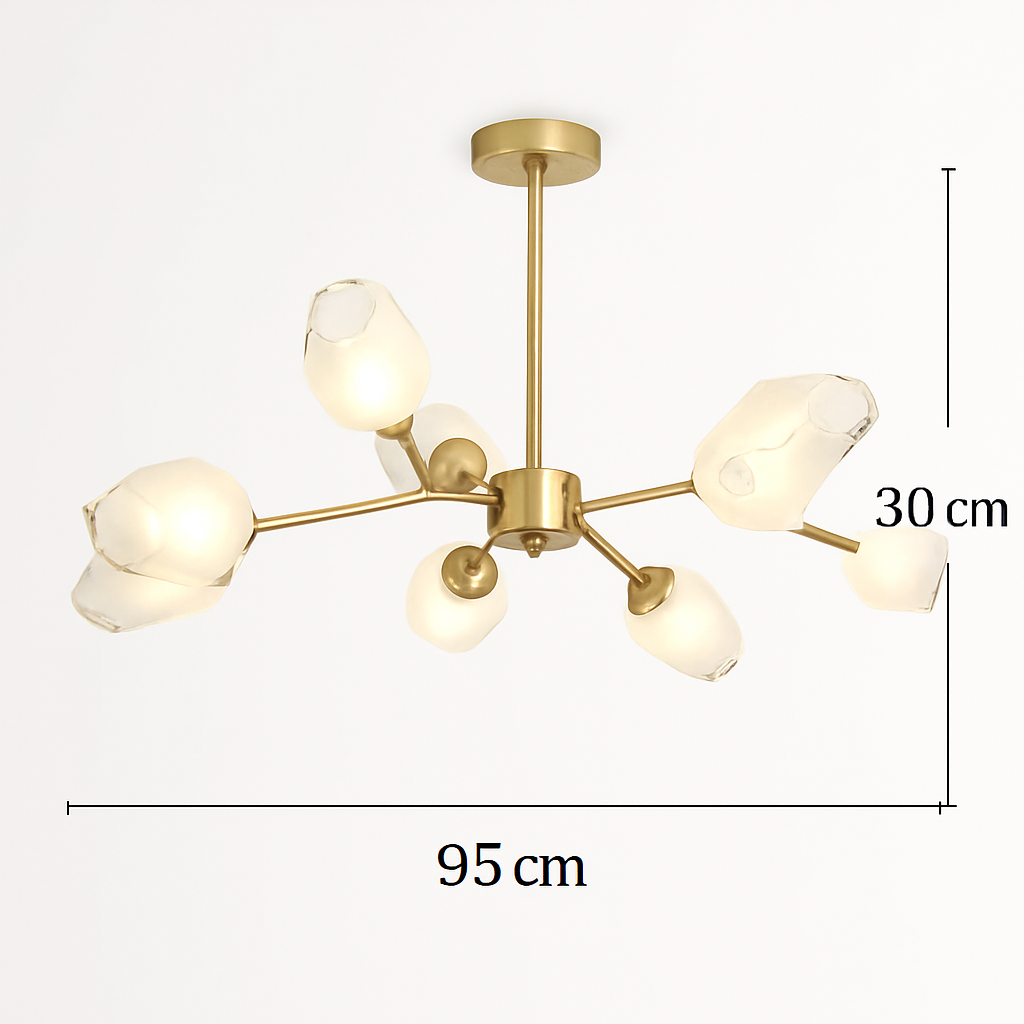 suspension nordique pour éclairage intérieur avec lustre