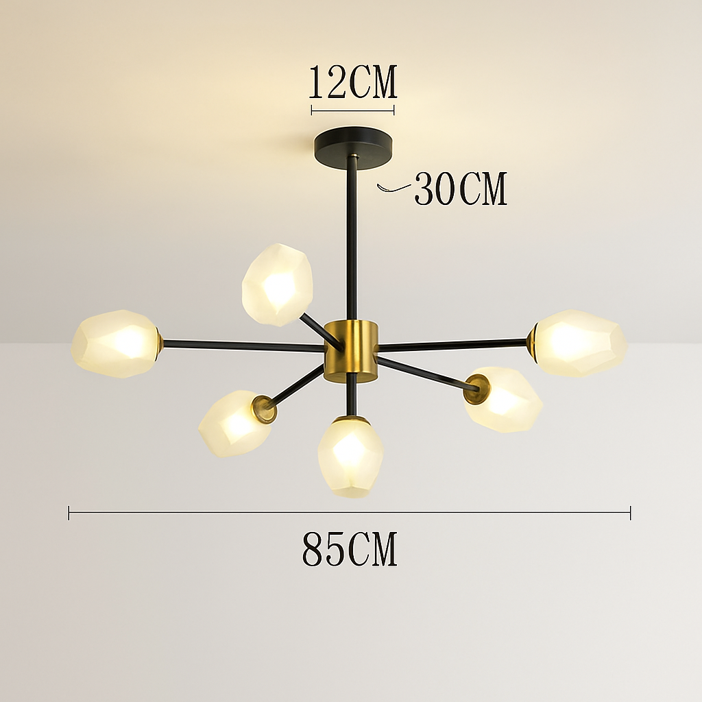 suspension nordique pour éclairage intérieur avec lustre