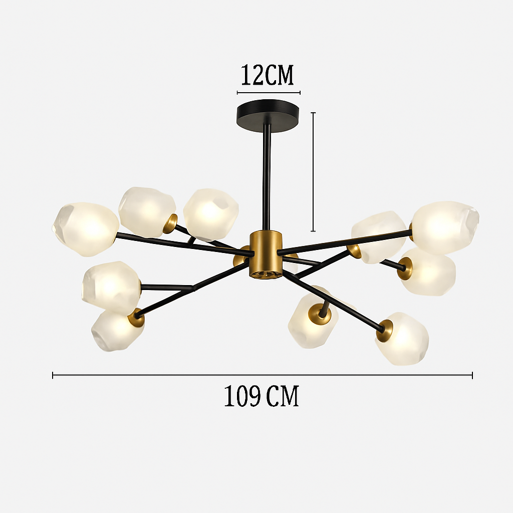 suspension nordique pour éclairage intérieur avec lustre