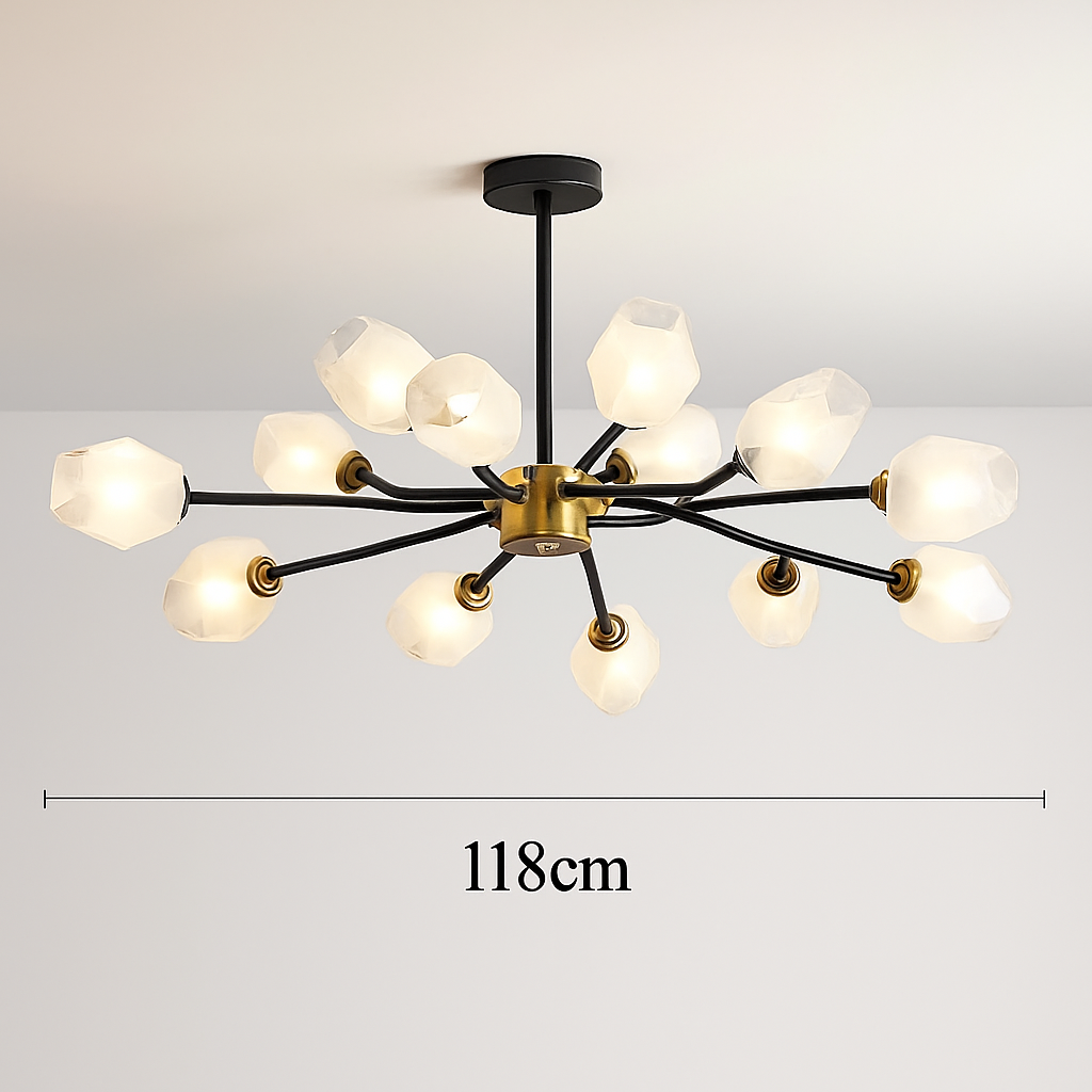 suspension nordique pour éclairage intérieur avec lustre