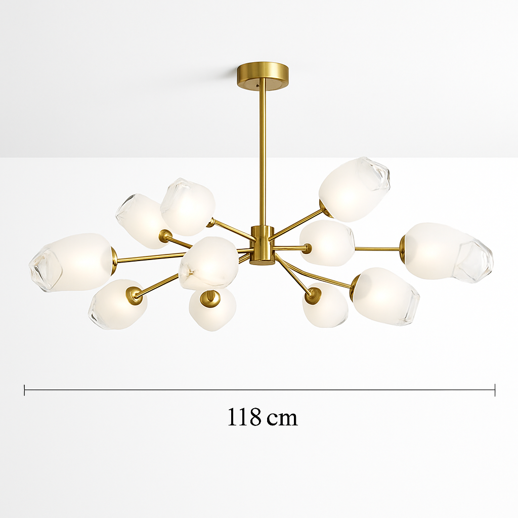 suspension nordique pour éclairage intérieur avec lustre