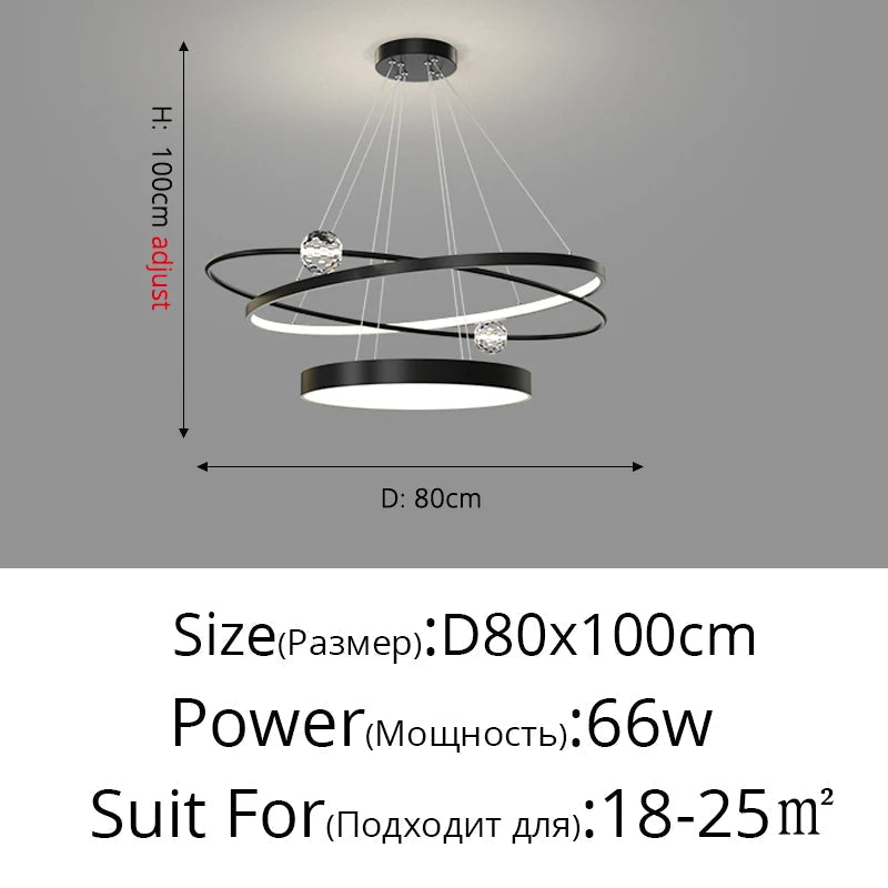 suspension nordique pour éclairage intérieur moderne et élégant