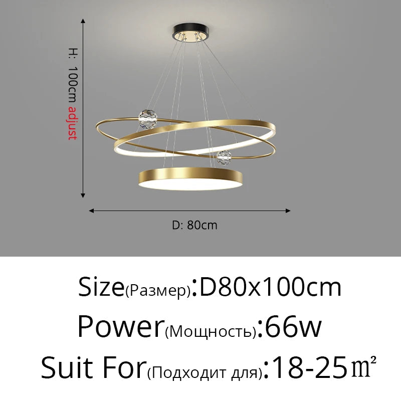 suspension nordique pour éclairage intérieur moderne et élégant