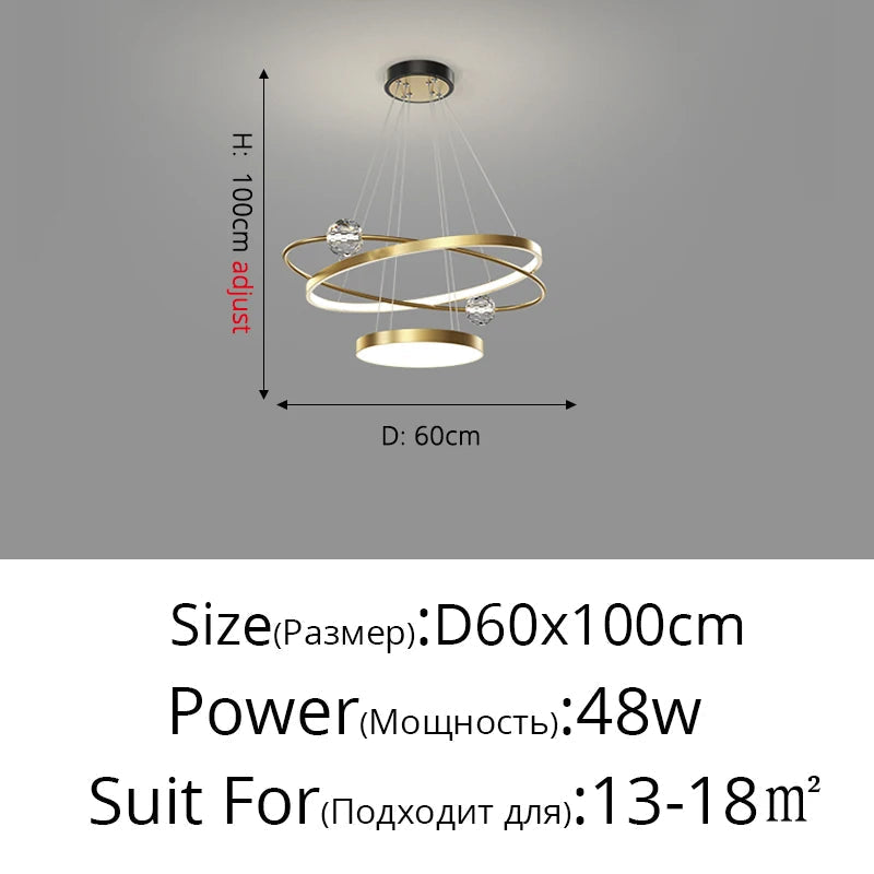 suspension nordique pour éclairage intérieur moderne et élégant