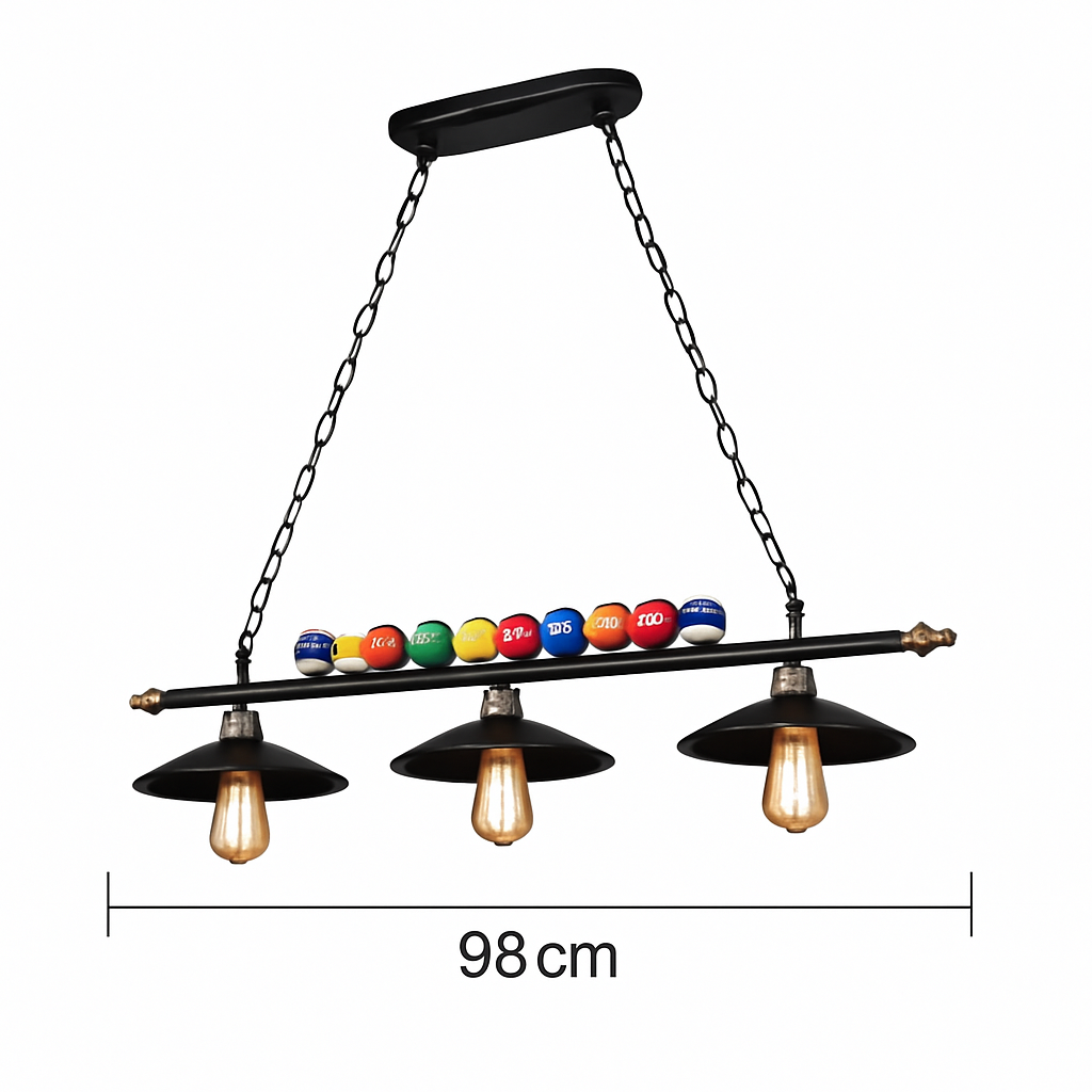 suspension nordique rétro pour billard restaurant et café