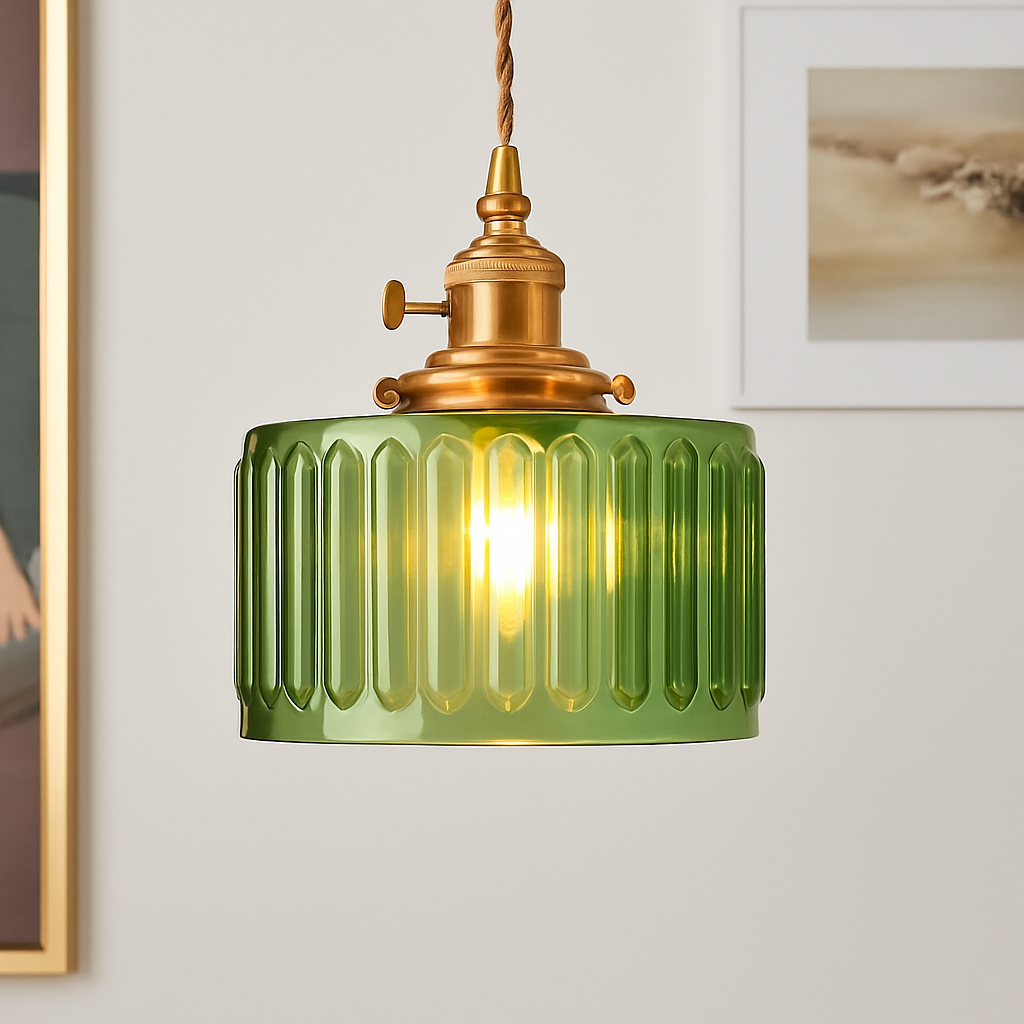 suspension nordique vintage rustique en cuivre wabi-sabi luminaire