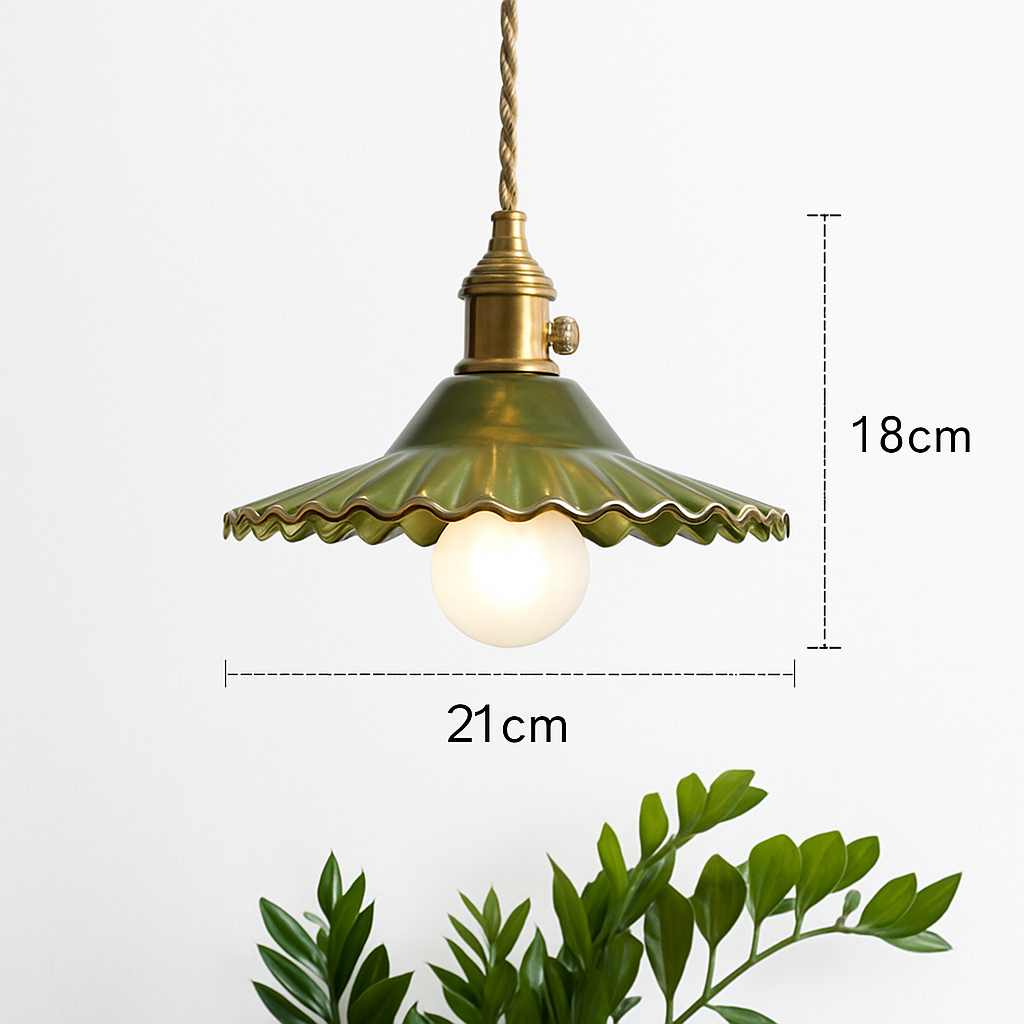 suspension nordique vintage rustique en cuivre wabi-sabi luminaire