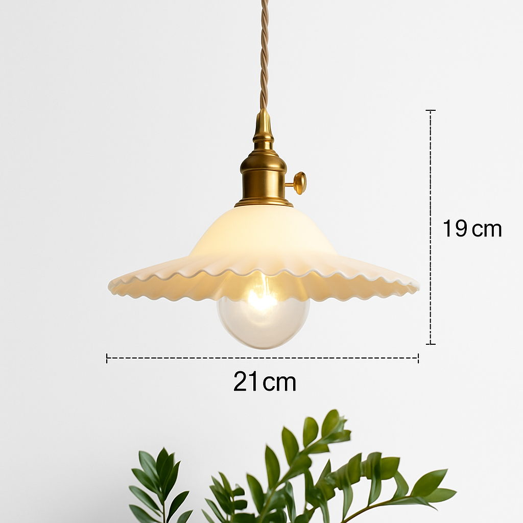 suspension nordique vintage rustique en cuivre wabi-sabi luminaire
