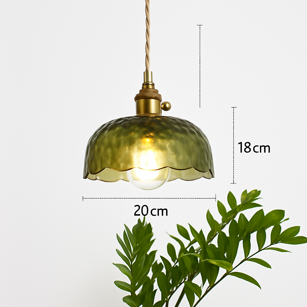 suspension nordique vintage rustique en cuivre wabi-sabi luminaire