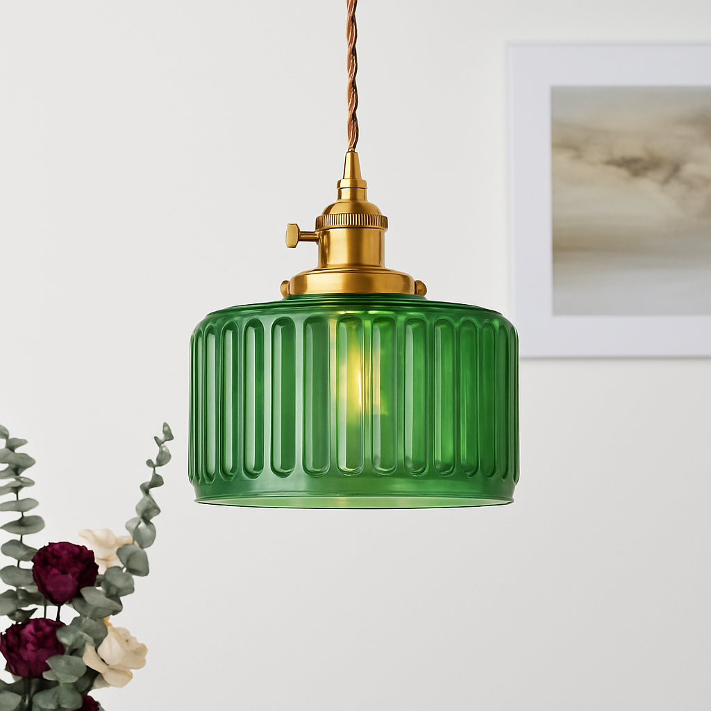 suspension nordique vintage rustique en cuivre wabi-sabi luminaire