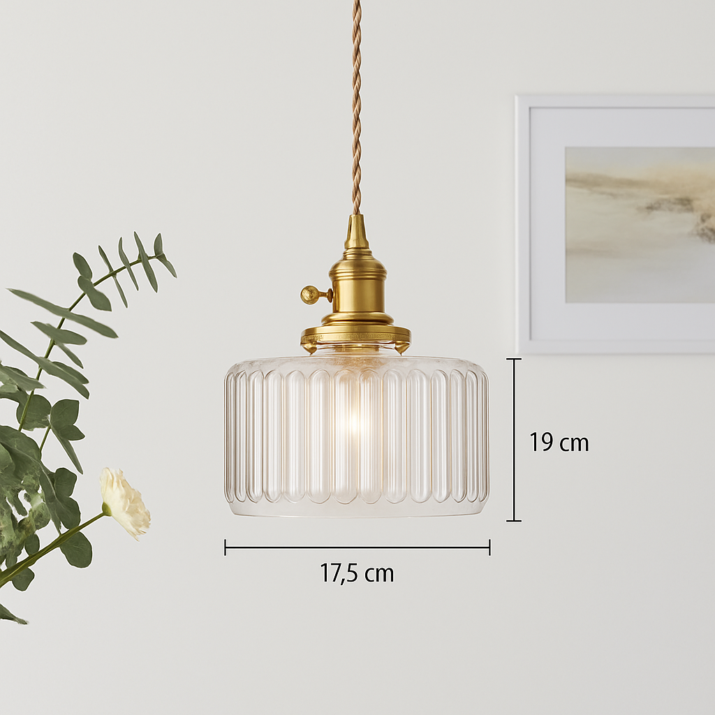 suspension nordique vintage rustique en cuivre wabi-sabi luminaire