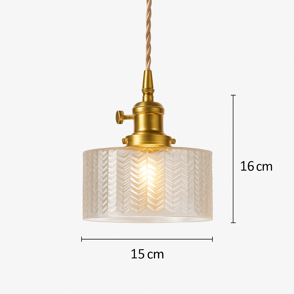 suspension nordique vintage rustique en cuivre wabi-sabi luminaire