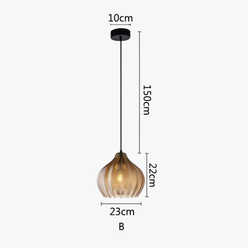 Suspension nordiques en verre ambre lampe suspendue Luminaires de cuisine E27 Restaurant chambre chevet décor lampe Luminaires