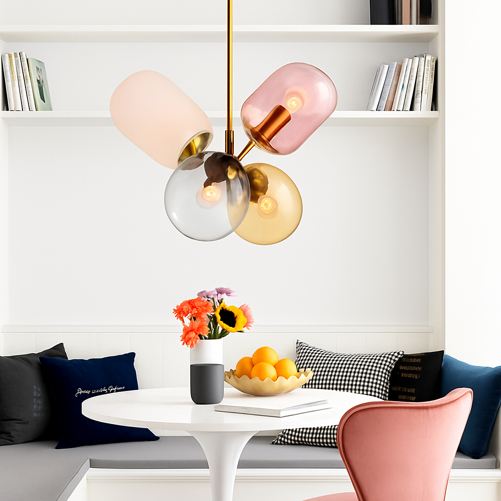 suspension nordiques postmodernes en verre led décoratives