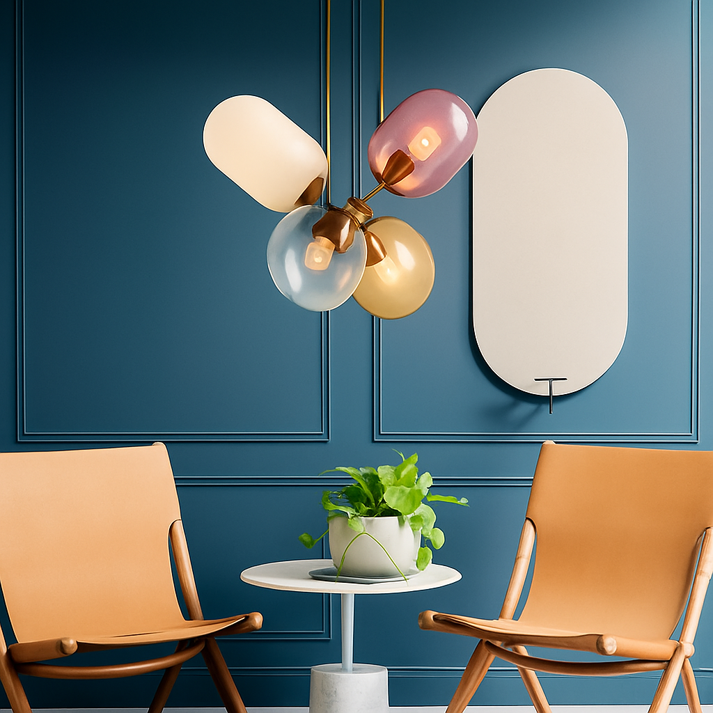 suspension nordiques postmodernes en verre led décoratives